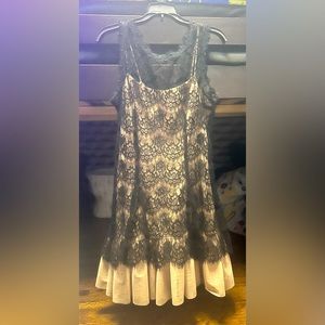 Black and tan lace dress size 8